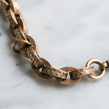 Load image into Gallery viewer, Antique Chunky Celestial Star Rolo-Link Bracelet with Dog-Clip Clasp
