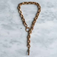 Load image into Gallery viewer, Antique Chunky Celestial Star Rolo-Link Bracelet with Dog-Clip Clasp
