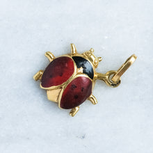 Load image into Gallery viewer, Vintage Enamel Ladybug Charm Pendant
