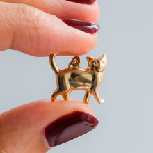 Load image into Gallery viewer, Vintage Estate Standing Cat Charm
