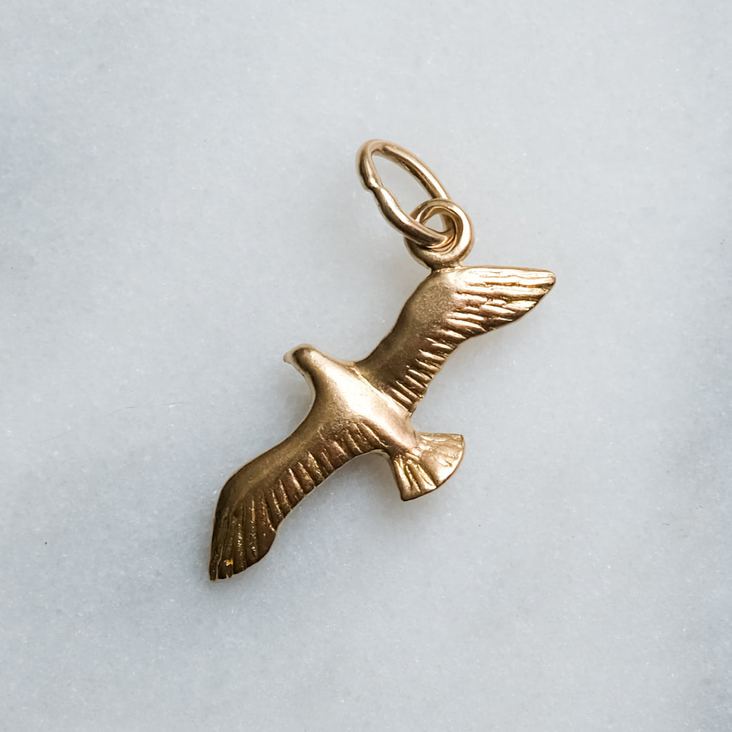 Vintage Soaring Falcon Charm