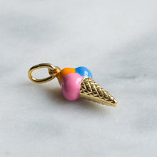 Load image into Gallery viewer, Vintage Enamel Ice Cream Charm
