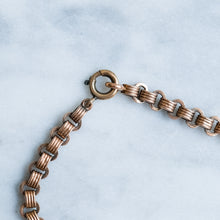 Load image into Gallery viewer, Antique Victorian/Napoleon III Bracelet with Decorative Enamel Floral Plaque Links

