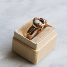 Load image into Gallery viewer, Victorian 8K Rose Gold Opal Snake Ring
