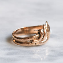 Load image into Gallery viewer, Victorian 8K Rose Gold Opal Snake Ring
