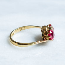 Load image into Gallery viewer, Antique Edwardian 4-Stone Diamond Ruby Ring
