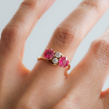 Load image into Gallery viewer, Antique Edwardian 4-Stone Diamond Ruby Ring
