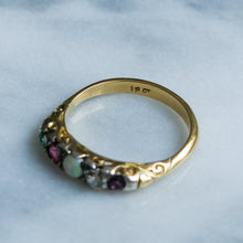 Load image into Gallery viewer, Antique Victorian Acrostic ADORE Ring

