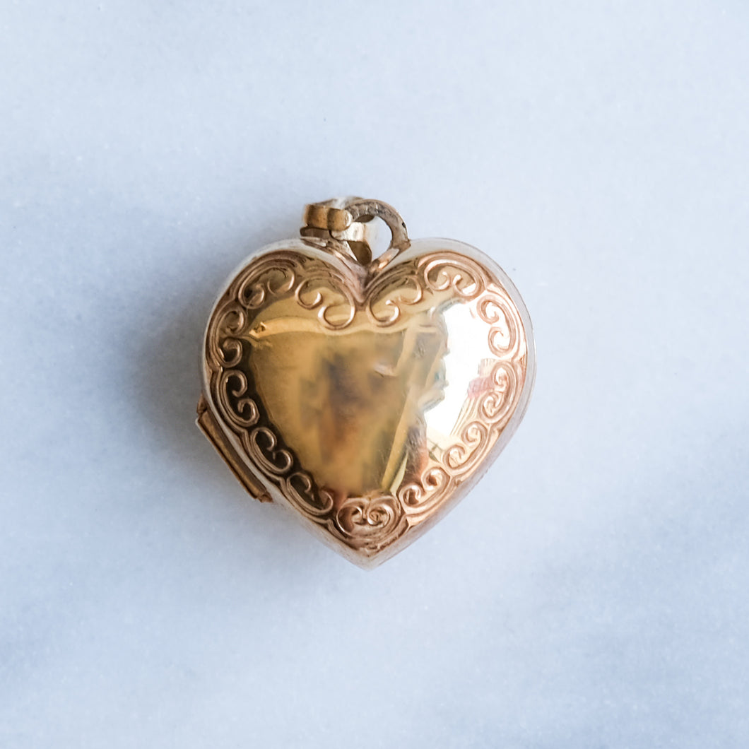 Vintage Puffy Heart Locket