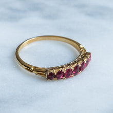Load image into Gallery viewer, Vintage 7-Stone Burmese Ruby Ring
