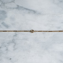 Load image into Gallery viewer, Art Deco 14K Rose Gold Bar-Link Lariat Watch Chain Necklace
