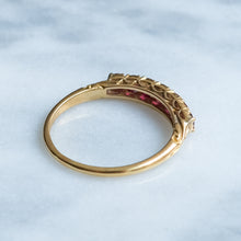Load image into Gallery viewer, Vintage 7-Stone Burmese Ruby Ring
