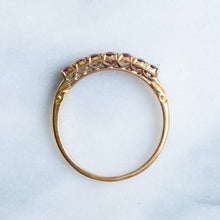 Load image into Gallery viewer, Vintage 7-Stone Burmese Ruby Ring
