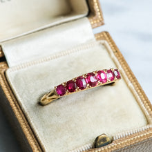 Load image into Gallery viewer, Vintage 7-Stone Burmese Ruby Ring
