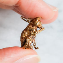 Load image into Gallery viewer, Vintage Grooming Cat Charm
