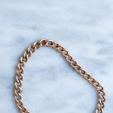 Load image into Gallery viewer, Antique 7 Inch Curb-Link Bracelet with attached Padlock
