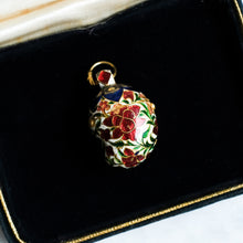 Load image into Gallery viewer, Antique 19th Century Indian Enamel Mango Shaped Flask Pendant
