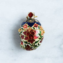 Load image into Gallery viewer, Antique 19th Century Indian Enamel Mango Shaped Flask Pendant
