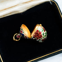 Load image into Gallery viewer, Antique 19th Century Indian Enamel Mango Shaped Flask Pendant
