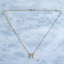 Load image into Gallery viewer, Vintage 16 Inch Diamond Horseshoe Pendant Necklace
