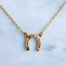 Load image into Gallery viewer, Vintage 16 Inch Diamond Horseshoe Pendant Necklace

