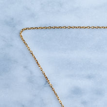Load image into Gallery viewer, Vintage 16 Inch Diamond and Mother of Pearl Evil Eye Pendant Necklace
