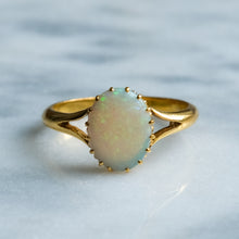 Load image into Gallery viewer, Antique Edwardian Solitaire Opal Ring
