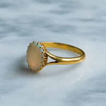 Load image into Gallery viewer, Antique Edwardian Solitaire Opal Ring
