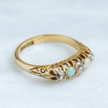 Load image into Gallery viewer, Antique Edwardian Five-Stone Opal Diamond Ring

