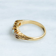 Load image into Gallery viewer, Antique Edwardian Five-Stone Opal Diamond Ring
