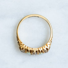 Load image into Gallery viewer, Antique Edwardian Five-Stone Opal Diamond Ring
