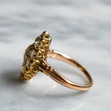 Load image into Gallery viewer, Victorian 14K Yellow Gold Diamond Navette Ring
