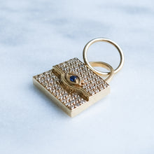 Load image into Gallery viewer, Vintage Estate Diamond and Sapphire Handbag Purse Pendant
