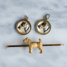 Load image into Gallery viewer, Edwardian 9K Yellow Gold Airedale / Wire Fox Terrier Brooch
