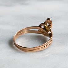 Load image into Gallery viewer, Antique Victorian 14K Rose Gold Diamond Snake Ring
