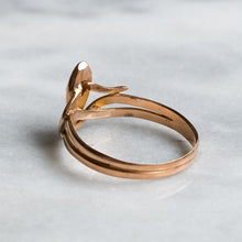 Load image into Gallery viewer, Antique Victorian 14K Rose Gold Diamond Snake Ring
