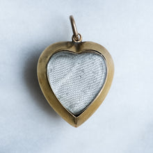 Load image into Gallery viewer, Antique Engraved Garnet Heart Locket Pendant
