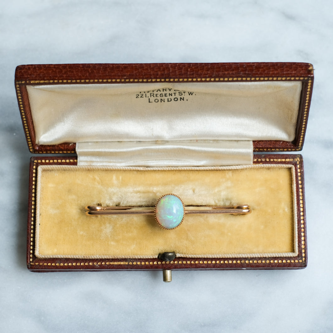 Antique Edwardian Opal Bar Brooch
