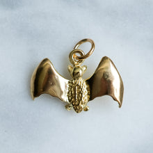 Load image into Gallery viewer, 18K Yellow Gold Bat Charm Pendant
