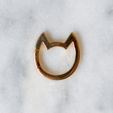 Load image into Gallery viewer, 18K Yellow Gold Eye of the Cat Plain Kitty Charm Enhancer
