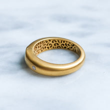 Load image into Gallery viewer, Vintage Flush Set Emerald and Diamond Ring
