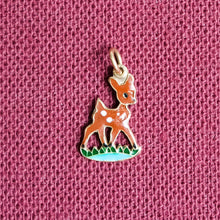 Load image into Gallery viewer, Vintage Enamel Bambi / Fawn Charm
