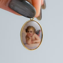 Load image into Gallery viewer, Repurposed Antique Porcelain Cherub Pendant

