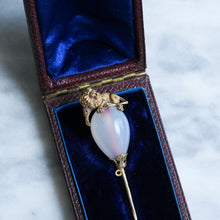 Load image into Gallery viewer, Antique Victorian Agate Lion Stick Pin in Original Case
