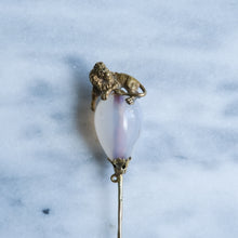 Load image into Gallery viewer, Antique Victorian Agate Lion Stick Pin in Original Case
