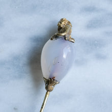 Load image into Gallery viewer, Antique Victorian Agate Lion Stick Pin in Original Case
