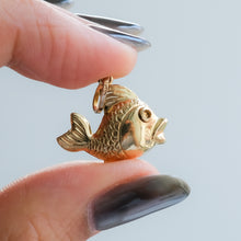 Load image into Gallery viewer, Vintage Puffy Fish Pendant

