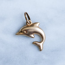Load image into Gallery viewer, Vintage Puffy Dolphin Charm
