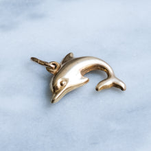 Load image into Gallery viewer, Vintage Puffy Dolphin Charm
