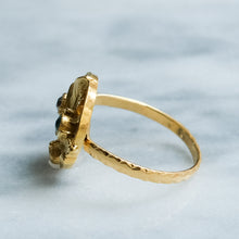 Load image into Gallery viewer, Antique Art Nouveau Emerald and Diamond Foliate Ring
